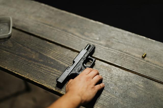 man holding gun
