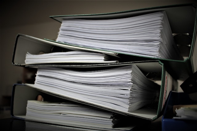binders full of papers